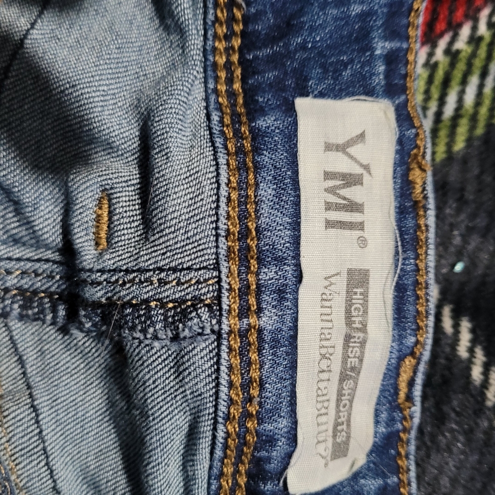 YMI Blue Jean Shorts with Contrast Stitching